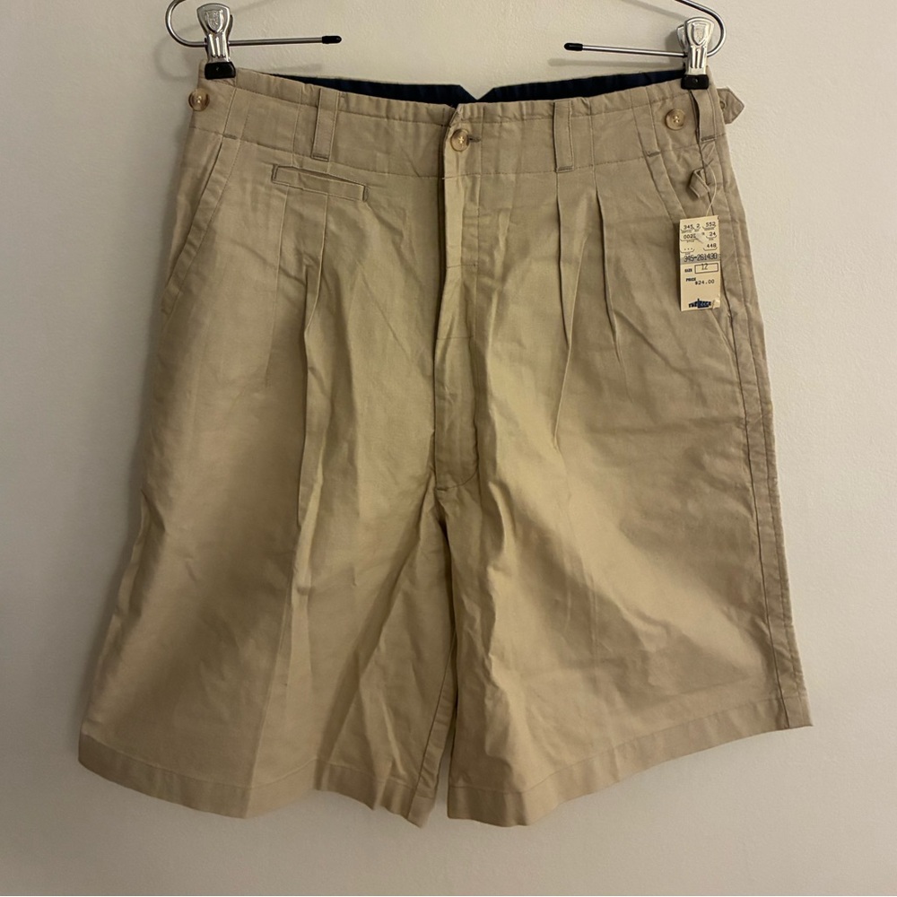 Vintage Women’s Pleated Bermuda Shorts in Khaki, by Cabin Fever at The Lodge